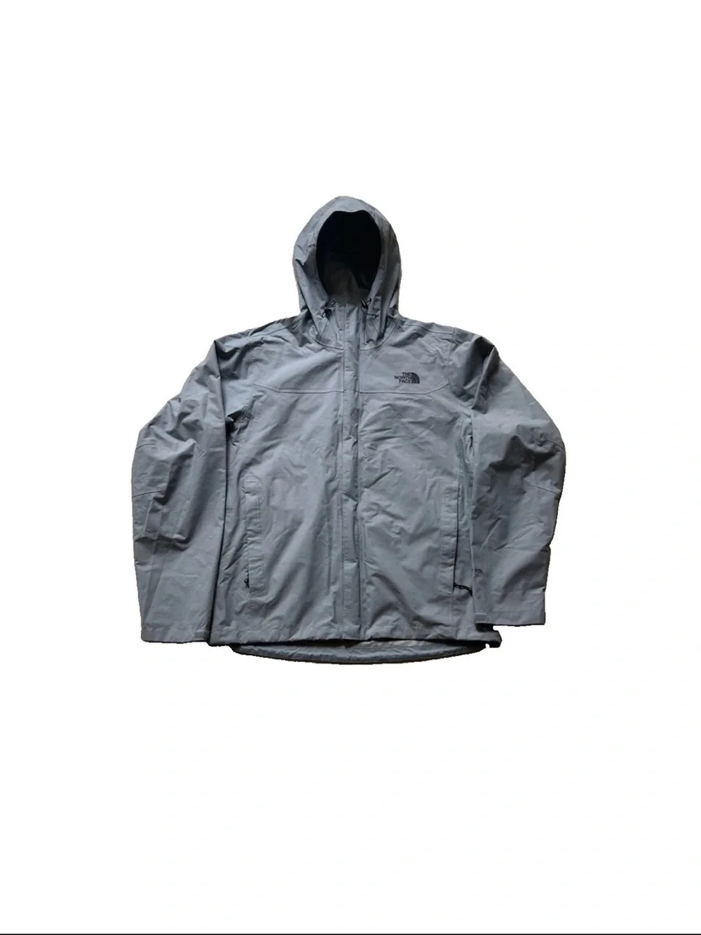 The North Face Men's Full Zip Gray Hyvent 2.5L Venture Jacket Size Medium